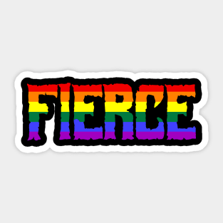 Fierce LGBT Pride Drag Queen Rainbow Flag Sticker